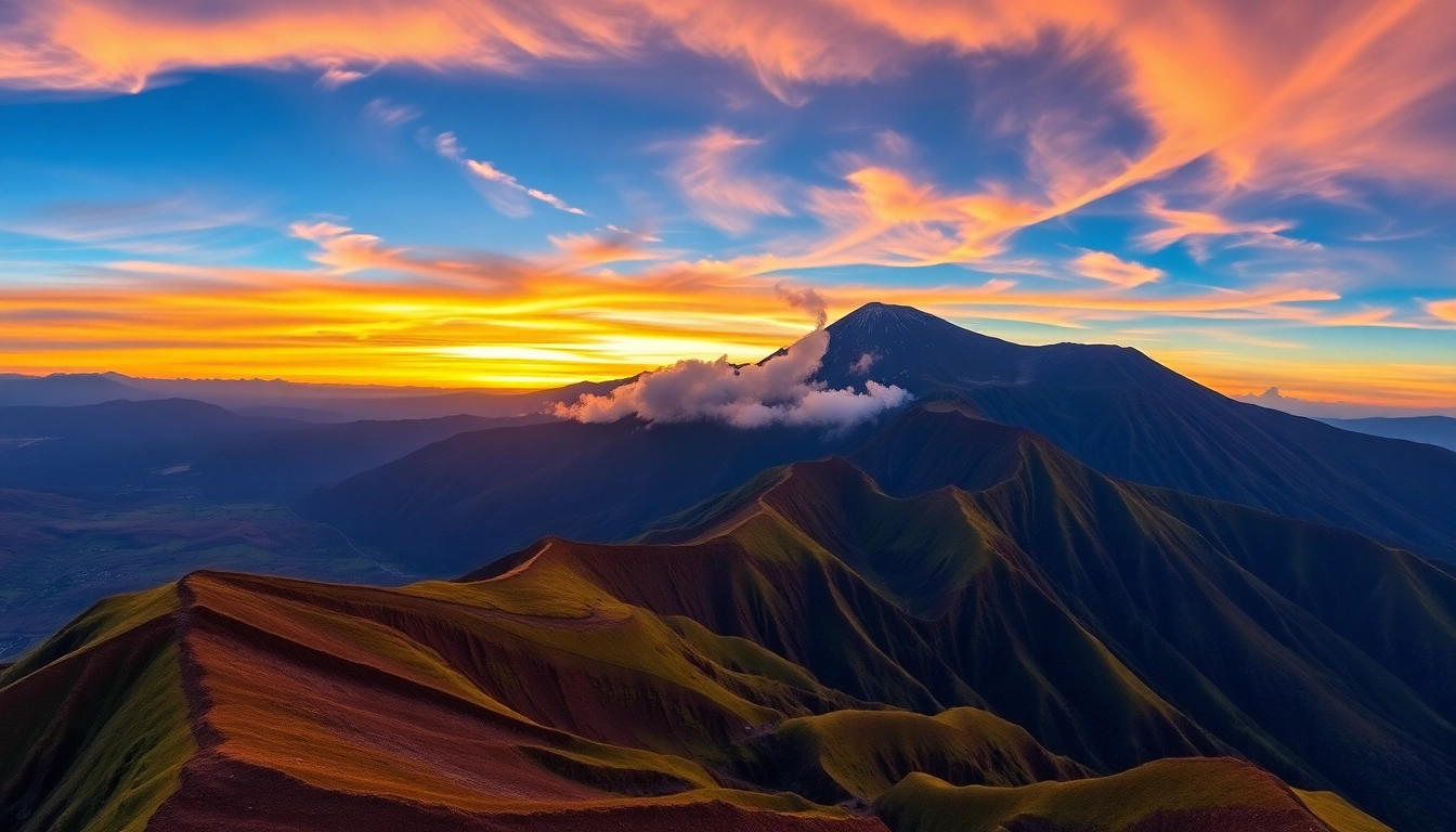 Hikers trekking on the slopes of Mount Rinjani, capturing the mountain's grandeur and volcanic landscape, showcasing adventure and natural beauty in Indonesia.